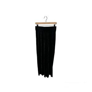 Savvi Velour Wide Leg Black Size M Pants